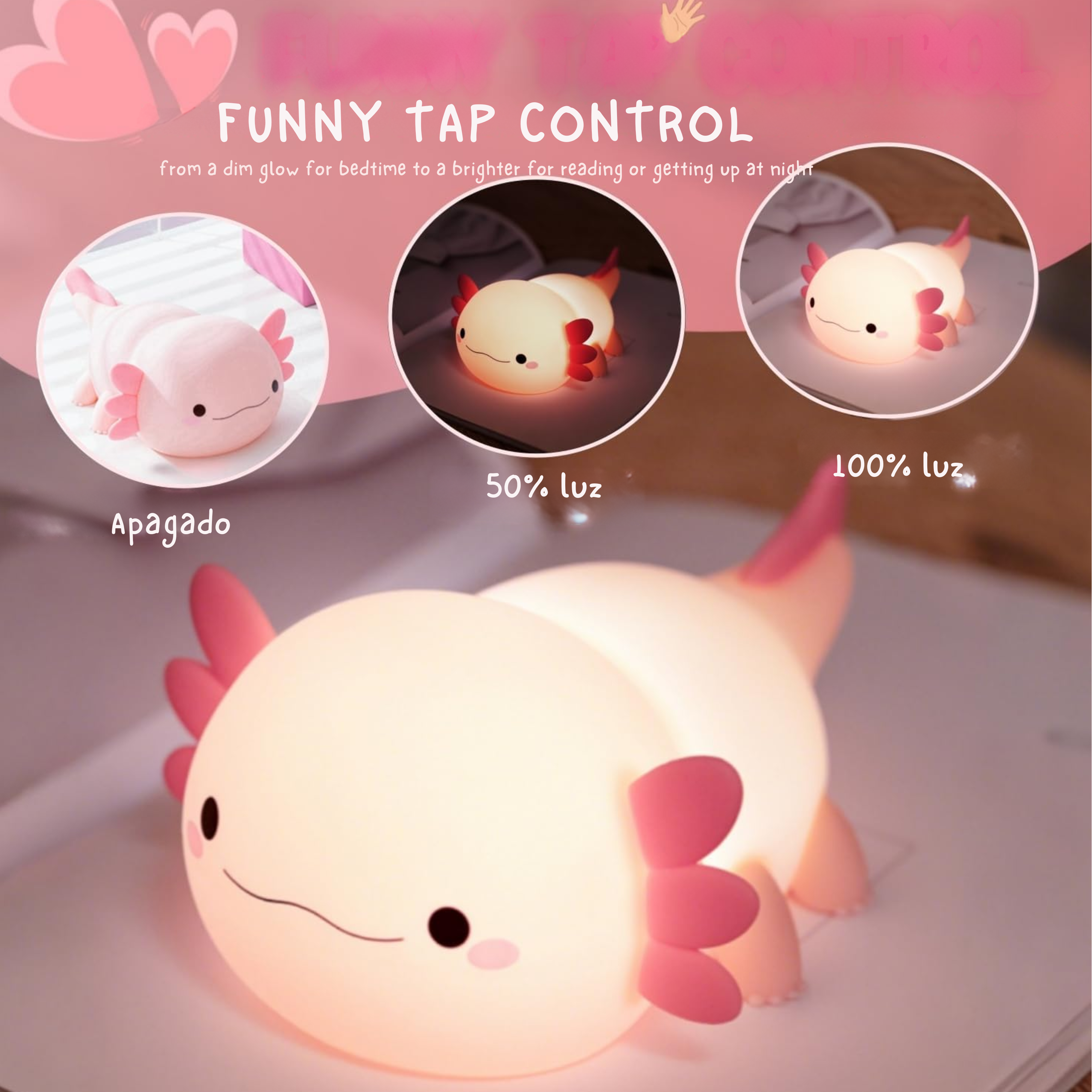 Lampara de ajolote anti estrés