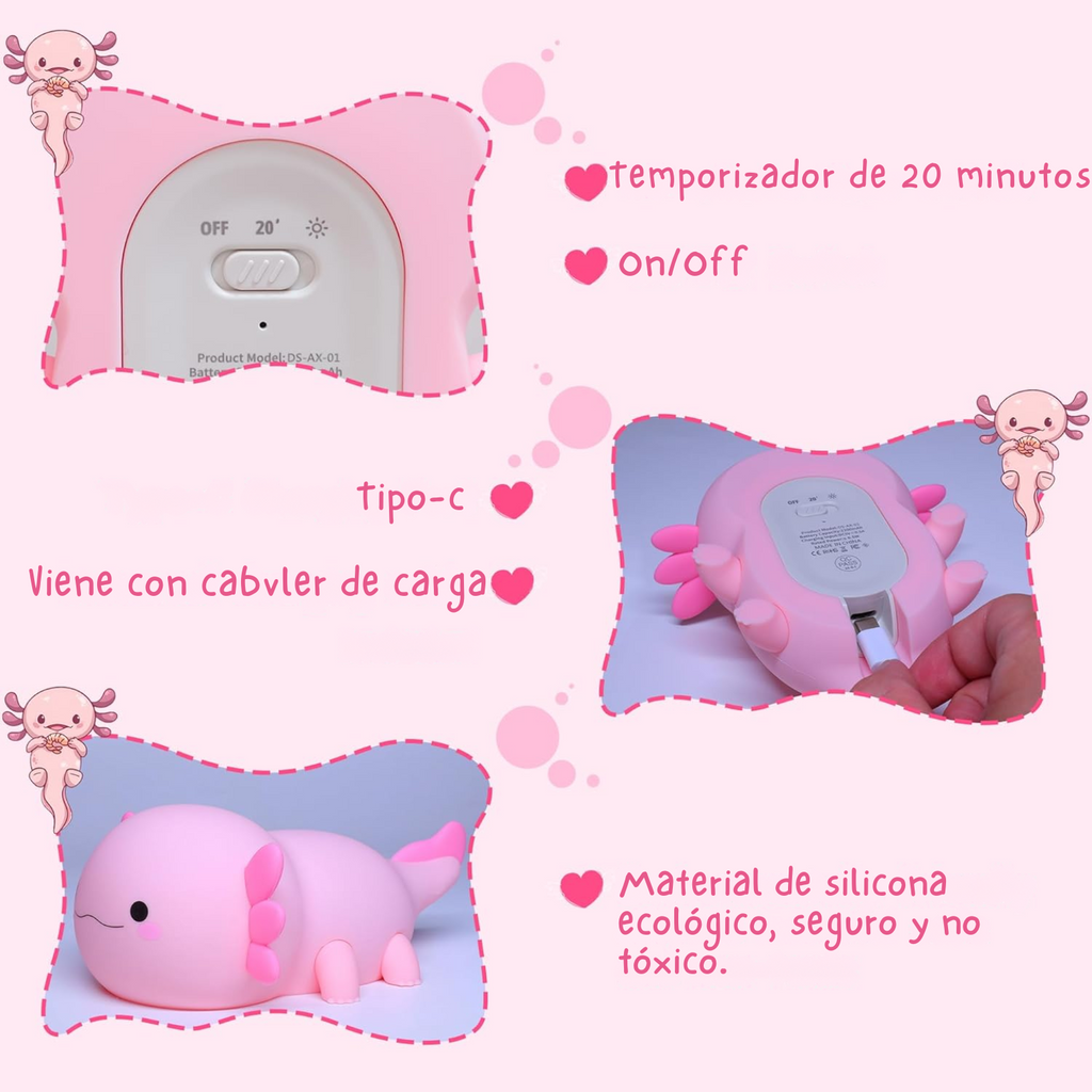 Lampara de ajolote anti estrés