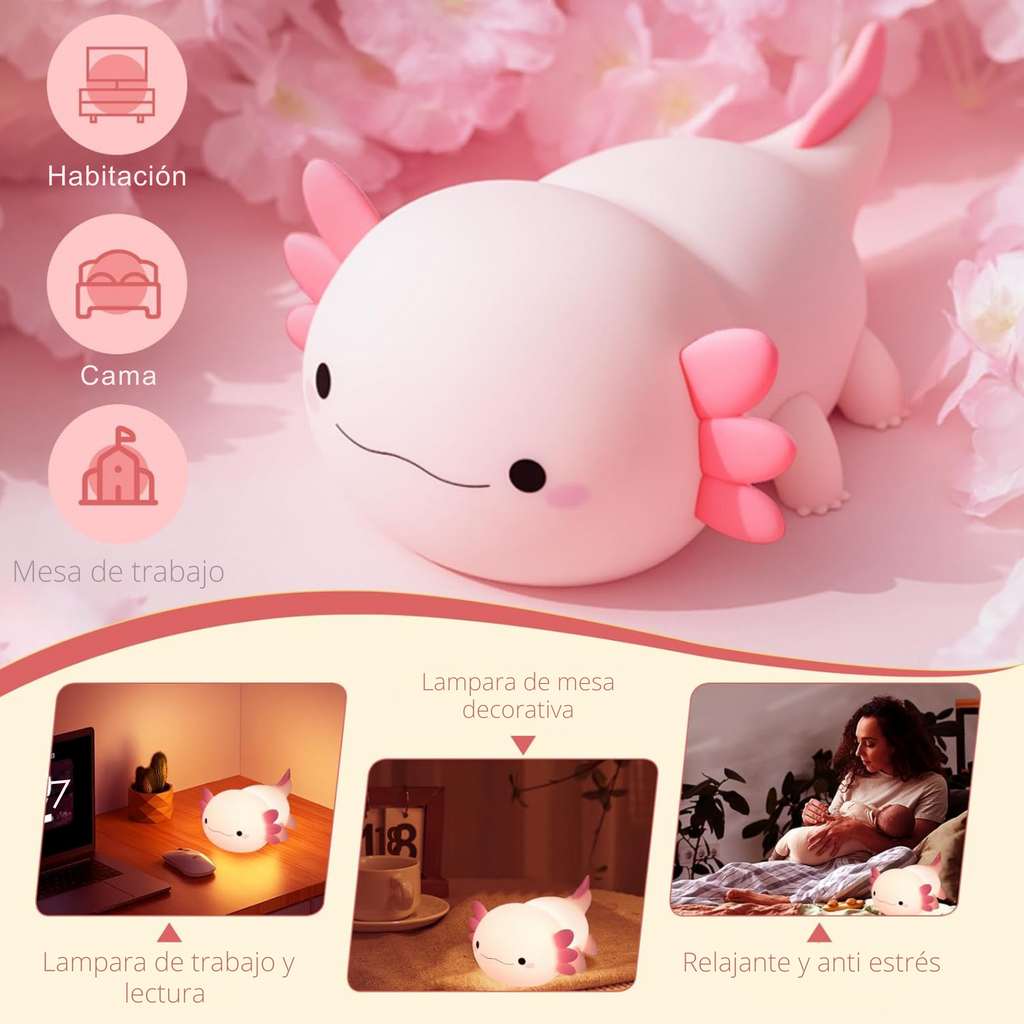 Lampara de ajolote anti estrés